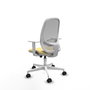 PIQUERAS Y CRESPO Silla de oficina Cilanco con mecanismo Sincro/Traslack, Crema y Gris