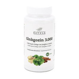 Betula Ginkgozin 3000 60 cápsulas Complemento Alimenticio Jengibre y Canela