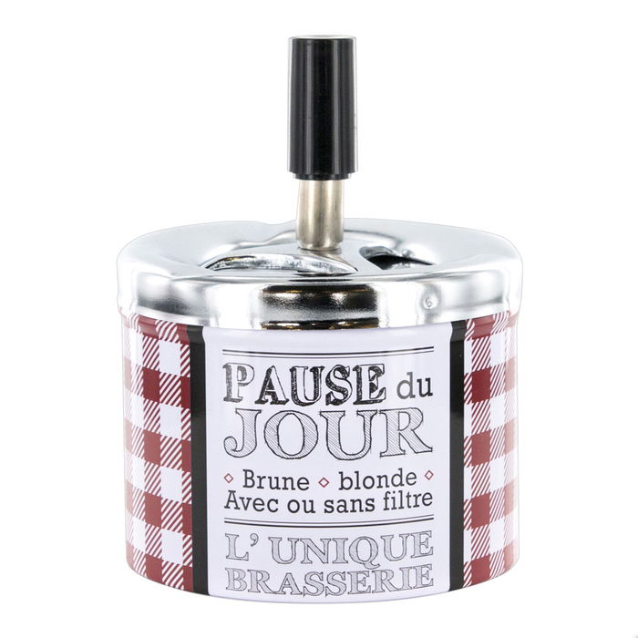 Totally Addict Cenicero De Presión Bistrot Totally Addict Interior/Exterior Práctico Antiviento d.9.4 cm h.12.5 cm