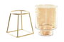 DKD Home Decor Portavelas de Cristal y Metal 9x9x17 cm Surtido