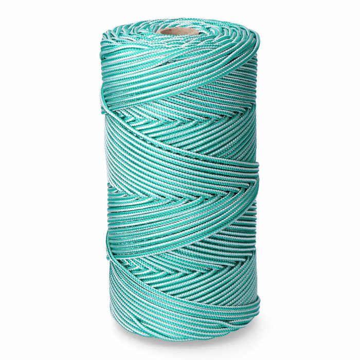 Edm Cordón trenzado de polipropileno verde / blanco, 5 mm x 200 m Edm Cordón trenzado de polipropileno verde / blanco, 5 mm x 200 m