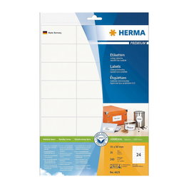HERMA Etiquetas Premium A4 70x36 mm Papel 240 uds. - Blanco, Permanente, Laser/Inyección FSC