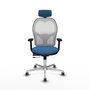 PIQUERAS Y CRESPO Silla de oficina Jorquera Azul claro y Blanco