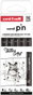 Uniball Set de 5 Rotuladores PIN Tattoo Art Negro (0.1, 0.2, 0.7, Brush y Chisel 3)