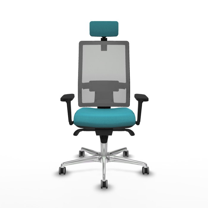 PIQUERAS Y CRESPO Silla de oficina Horna con mecanismo Sincro, Turquesa y Gris PIQUERAS Y CRESPO Silla de oficina Horna con mecanismo Sincro, Turquesa y Gris