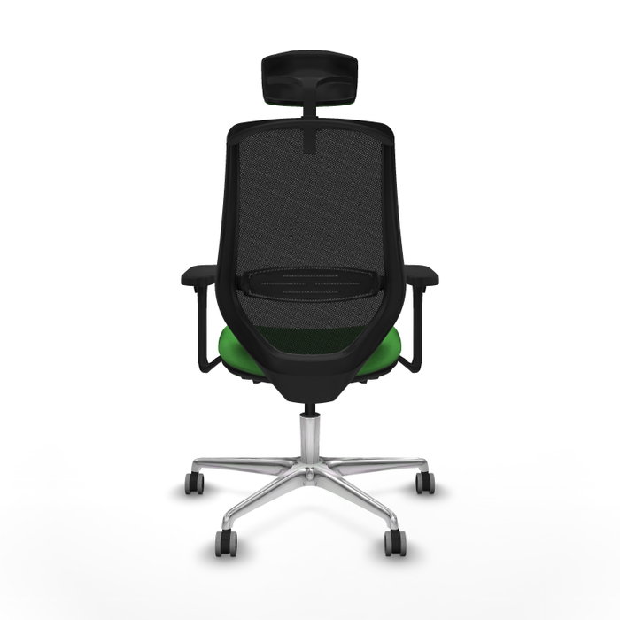 PIQUERAS Y CRESPO Silla de oficina Mardos con mecanismo Sincro/Traslack, brazos 3D, tela verde y malla negra PIQUERAS Y CRESPO Silla de oficina Mardos con mecanismo Sincro/Traslack, brazos 3D, tela verde y malla negra