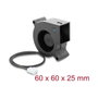 DeLOCK Ventilador radial 12 V CC 60 x 60 x 25 mm, 3-Pin, Negro