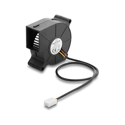 DeLOCK Ventilador radial 12 V CC 60 x 60 x 25 mm, 3-Pin, Negro