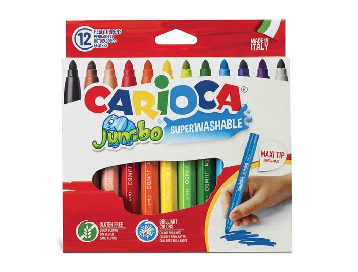 Carioca Rotulador Jumbo Punta Gruesa Estuche 12 Unidades Colores Surtidos
