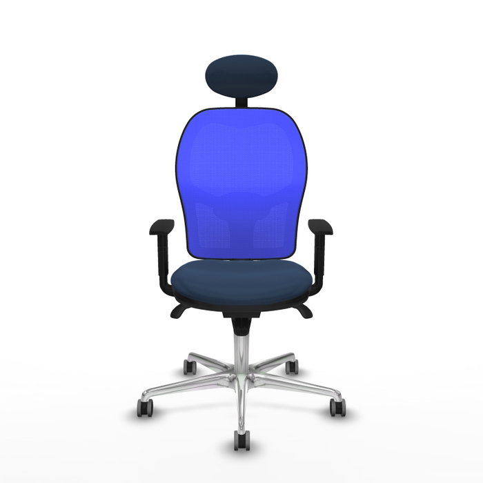 PIQUERAS Y CRESPO Silla de oficina Jorquera con mecanismo Sincro, Azul marino y Azul
