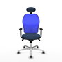 PIQUERAS Y CRESPO Silla de oficina Jorquera con mecanismo Sincro, Azul marino y Azul