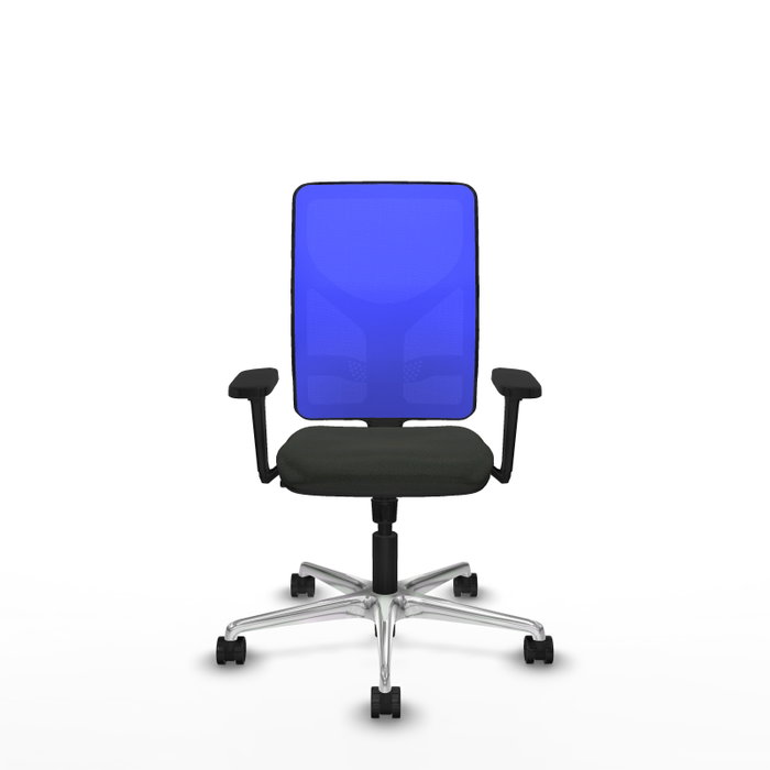 PIQUERAS Y CRESPO Silla de oficina Motilla con Mecanismo Sincro, Tela Negra y Malla Azul