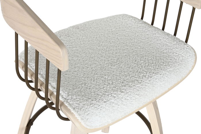 DKD Home Decor Taburete Blanco 47.5 x 94.5 x 51.5 cm Madera Poliester