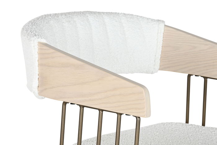 DKD Home Decor Taburete Blanco 47.5 x 94.5 x 51.5 cm Madera Poliester