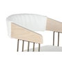 DKD Home Decor Taburete de Madera y Poliéster Blanco