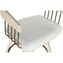 DKD Home Decor Taburete de Madera y Poliéster Blanco