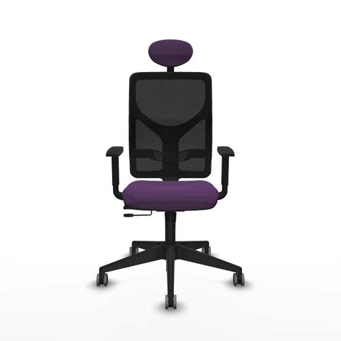 PIQUERAS Y CRESPO Silla de oficina Motilla con mecanismo Sincro/Traslack, Morado y Negro