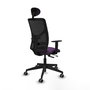 PIQUERAS Y CRESPO Silla de oficina Motilla con mecanismo Sincro/Traslack, Morado y Negro