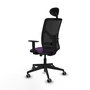 PIQUERAS Y CRESPO Silla de oficina Motilla con mecanismo Sincro/Traslack, Morado y Negro