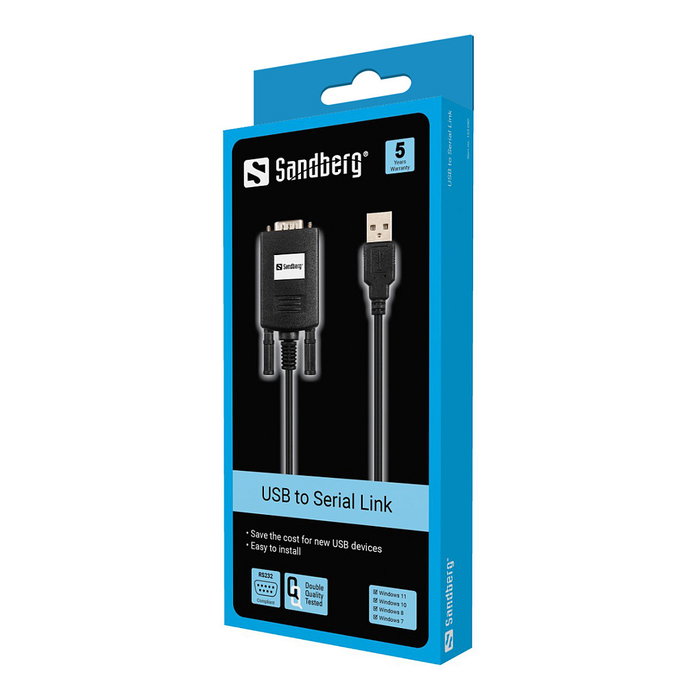 Sandberg USB to Serial Link USB a RS232 (9 pines) de 0,3 m