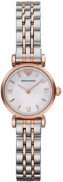 Armani AR1689 Reloj de mujer con caja rosa y correa plateada