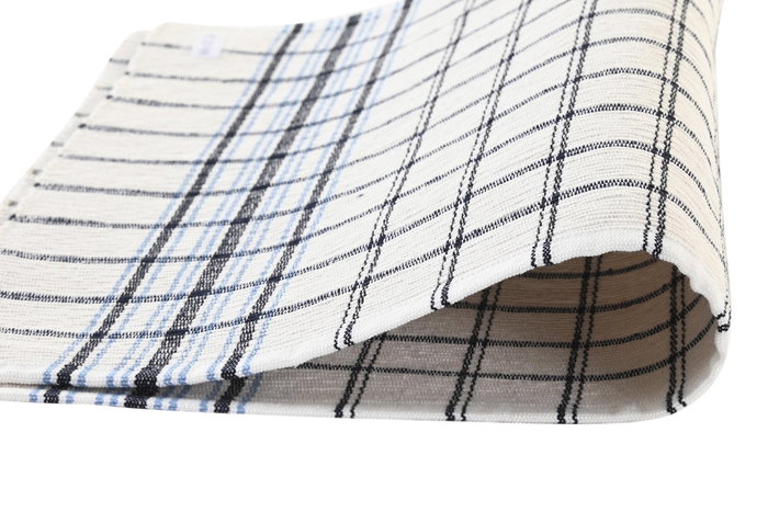 DKD Home Decor Individuales Básicos Azul Beige 33 x 50 cm Algodon Polyester (6 Unidades)