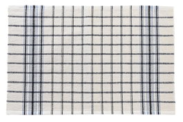 DKD Home Decor Salvamanteles Individuales de Algodón Cuadros Azul Pack de 6