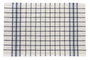 DKD Home Decor Salvamanteles Individuales de Algodón Cuadros Azul Pack de 6