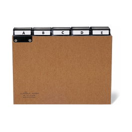 Durable Registro de índice A-Z A5 horizontal marrón