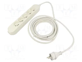 JONEX Prolongador de Alimentación H05VV-F 3G2,5mm2 3m Blanco