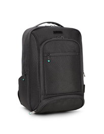 Urban Factory MCB15UF-ECO Mochila para Portátil 16" Negro - Compartimento para Tableta, Resistente a Golpes y Agua, Fabricada con PET Reciclado, 745 g