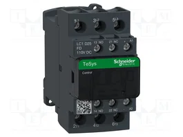 SCHNEIDER ELECTRIC LC1D25FD Contactor TeSys D 3-polar 25A 110VDC