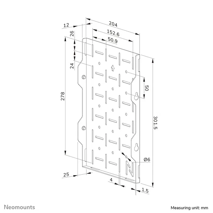 Neomounts AWL05-750BL Accesorio para Soporte de Televisor Negro