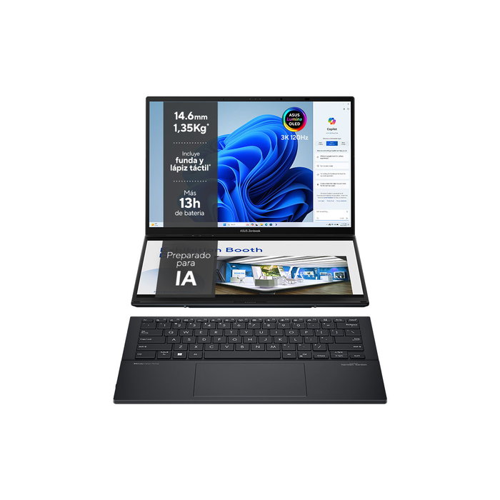 Asus ZenBook Duo OLED UX8406CA-PZ152W 14 pulg Táctil Intel Core Ultra 9 32GB RAM 1TB SSD