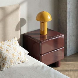 Mesita Lacado Granate Dm Dormitorio 56,50 X 42,50 X 56,50 cm