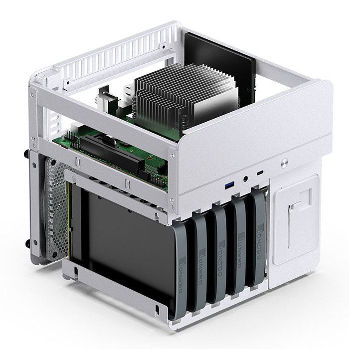 Jonsbo N2 Mini-ITX NAS Gehäuse weiß