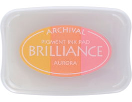 Tsukineko Almohadilla de Tinta BRILLIANCE 3 Colores Aurora Efecto Nacarado 95x65mm