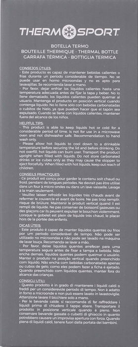 Thermosport Botella Termica 350 Ml Inoxidable (8 Unidades)
