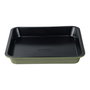 San Ignacio Bandeja Cuadrada Experto Acero al Carbón para Horno 26 x 26 x 3.5 cm Color Verde Oliva Revestimiento Antiadherente