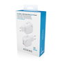 AISENS Cargador GaN 65W con 2x USB-C y 1x USB-A Blanco