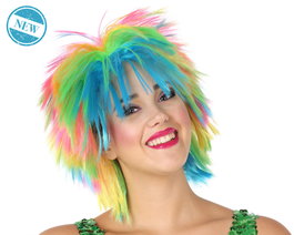 Atosa Peluca Punky Multicolor de 130 gramos