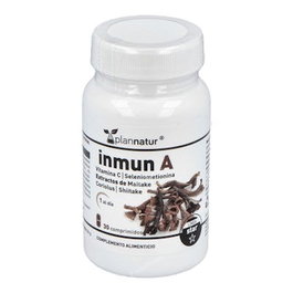 PLANNATUR Inmun A 30 Comprimidos con Hongos Cordyceps, Maitake, Shiitake y Vitamina C para el Sistema Inmune