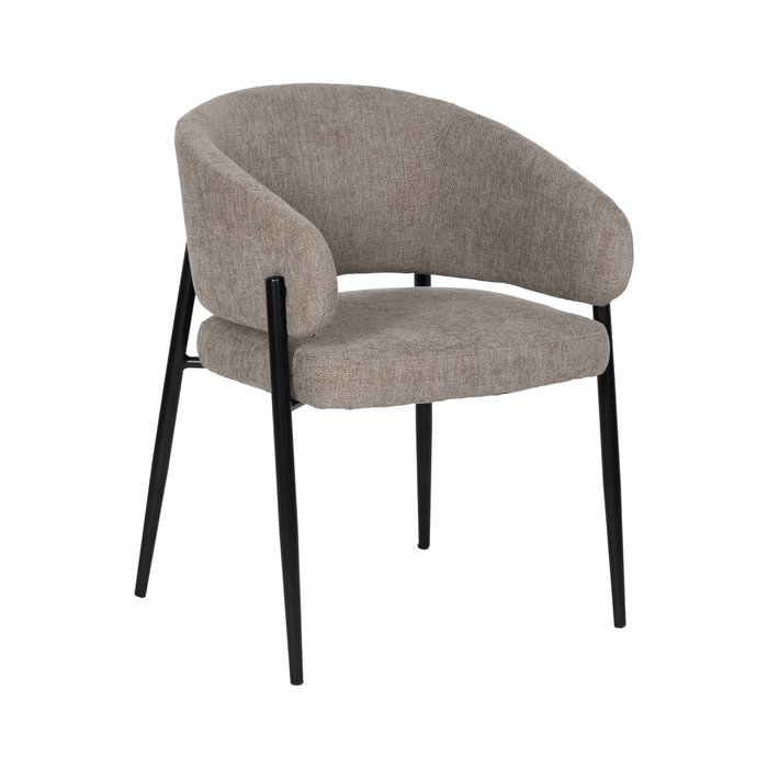 Silla Taupe Tejido-Metal Contract 60 X 57 X 79 cm (Set de 2)