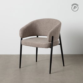 Silla Taupe Tejido-Metal Contract 60 X 57 X 79 cm (Set de 2)