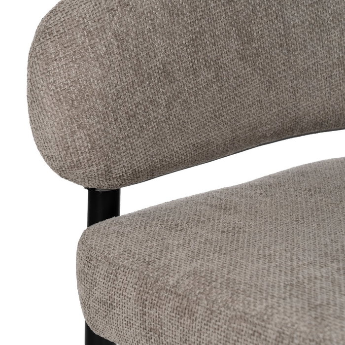 Silla Taupe Tejido-Metal Contract 60 X 57 X 79 cm (Set de 2)