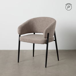 Silla Taupe Tejido-Metal Contract 60 X 57 X 79 cm