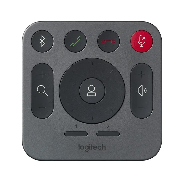 Logitech Rally Control Remoto RF Inalámbrico con Botones para ConferenceCam Ultra-HD Webcam, Negro
