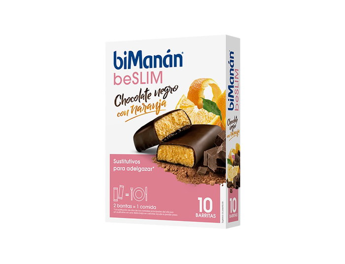 BIMANAN Barritas de Chocolate Negro con Naranja (Expositor 10 ud.)