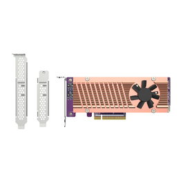 QNAP QM2-2P-384A Tarjeta de Expansión PCIe con 2 Ranuras M.2 NVMe PCIe 3.0 x8 para NAS/Servidor de Almacenamiento