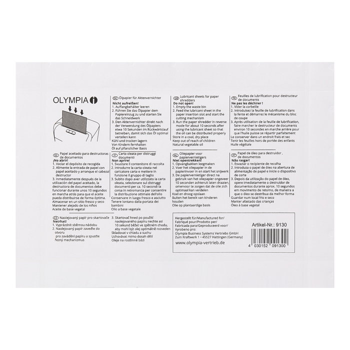 Olympia Papel cebolla A5 12 Blatt